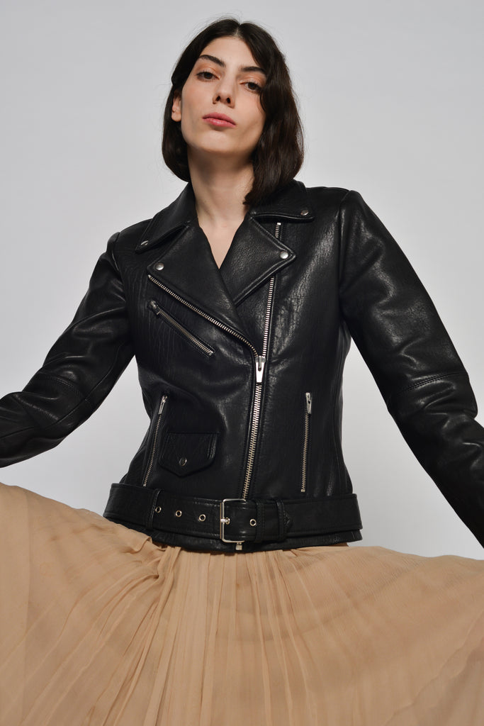 Jayne Classic Leather Jacket Black | Jackets