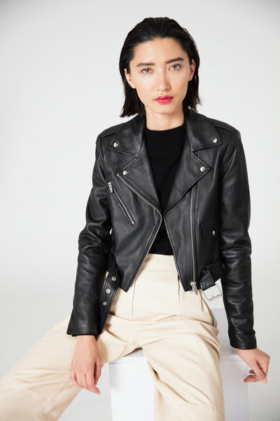 Bebe black 2025 leather jacket