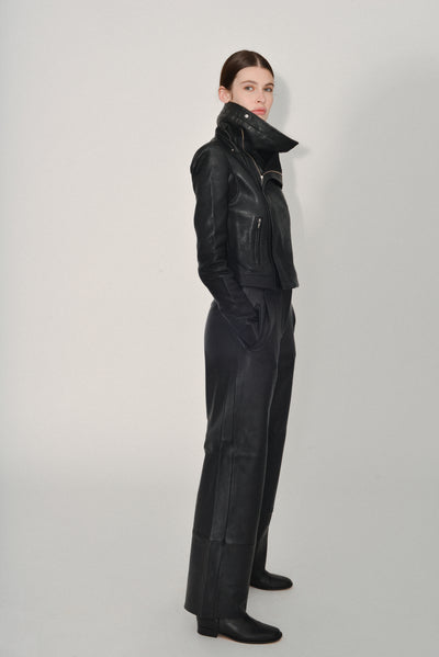 Veda max top classic leather jacket